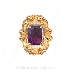 GS461 AMY - 14 Karat Gold Amethyst Slide 